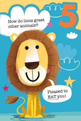 Picture of 5 BIRTHDAY CARD LION